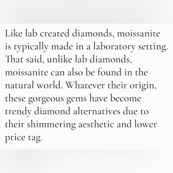 Simulated(lab grown) doesnt mean fake?Lab moissenite? Lab diamonds? I'm confused - Picture 3 of 10